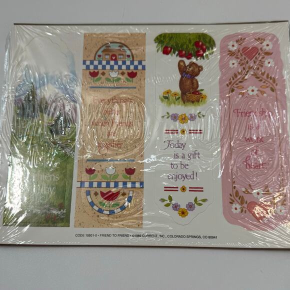 Lot of 3 (12 sheets) Vintage 1980s Gift Tags Labels Current Christmas Birthday - Picture 6 of 7